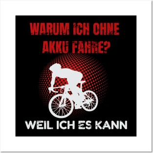 Bike Fahren Ohne Akku Mountainbike Rad Posters and Art